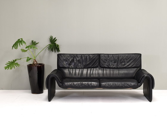 Image 1 of De Sede DS2011 Sofa in schwarzem Leder, Schweiz - um 1980