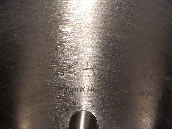 Image 1 of 8-armiger Hagberg-Kerzenleuchter (Edelstahl), Version mit eingravierter Signatur