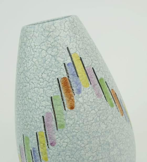 Image 1 of Steuler Mid Century Modern Keramik Vase 1950S Drip Glaze Buntes Muster