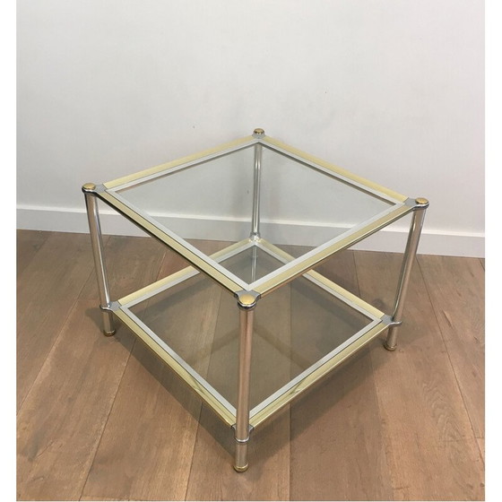 Image 1 of Paar Sofagarnituren aus Chrom und Silber, 1970