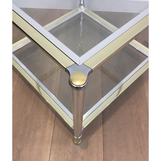 Image 1 of Paar Sofagarnituren aus Chrom und Silber, 1970