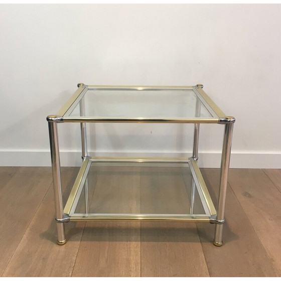 Image 1 of Paar Sofagarnituren aus Chrom und Silber, 1970