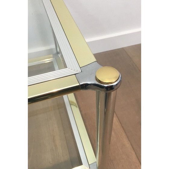 Image 1 of Paar Sofagarnituren aus Chrom und Silber, 1970