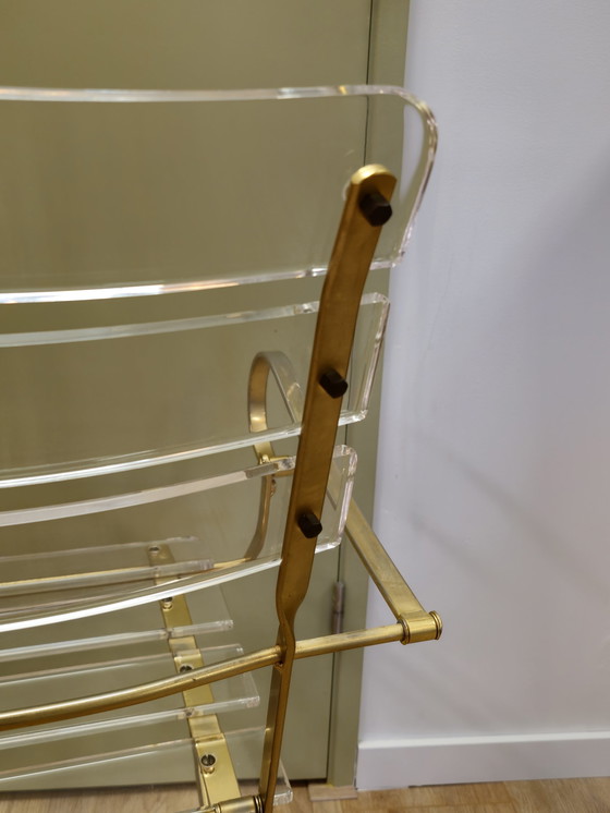 Image 1 of Vintage Plexiglas Stuhl Sessel Gold Acrylglas