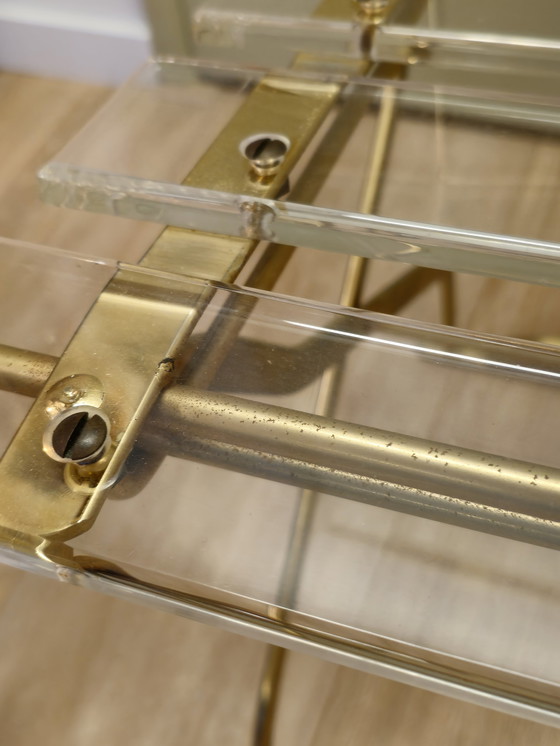 Image 1 of Vintage Plexiglas Stuhl Sessel Gold Acrylglas