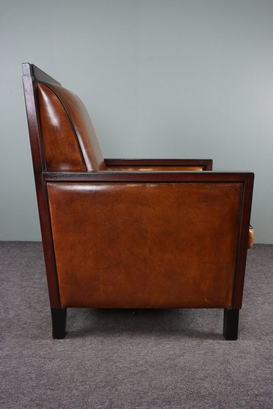 Image 1 of Art-déco-Sessel aus Schafsleder
