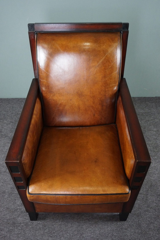 Image 1 of Art-déco-Sessel aus Schafsleder