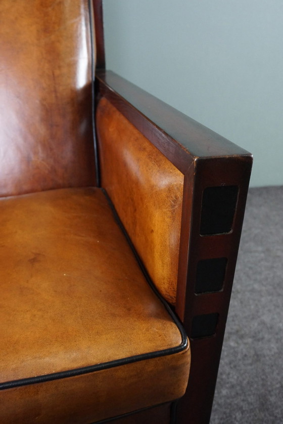 Image 1 of Art-déco-Sessel aus Schafsleder