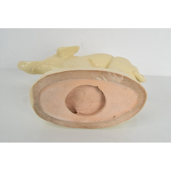 Image 1 of Art deco vintage Keramikskulptur Elefant, Tschechoslowakei 1930er Jahre