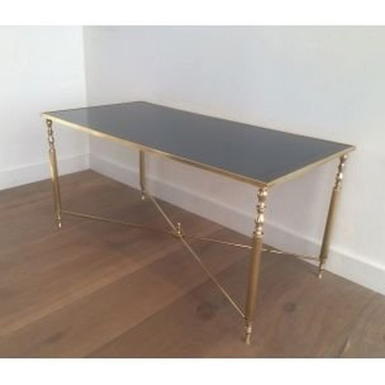 Image 1 of Französischer Couchtisch aus Messing und Glas, 1960