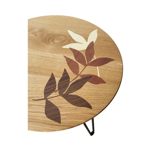 Bjorn Woodwork Beistelltisch mit Holzintarsie
