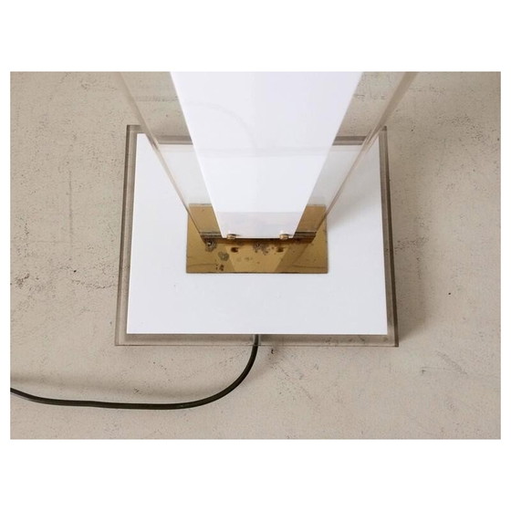 Image 1 of Vintage Stehlampe aus Messing mit Schirm, 1970