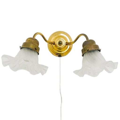 Barocke Wandlampe aus Messing