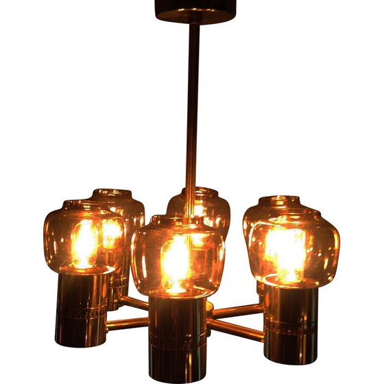 Image 1 of Paar Aufhängungen aus Glas und Messing, Hans Agne JAKOBSSON - 1960er Jahre