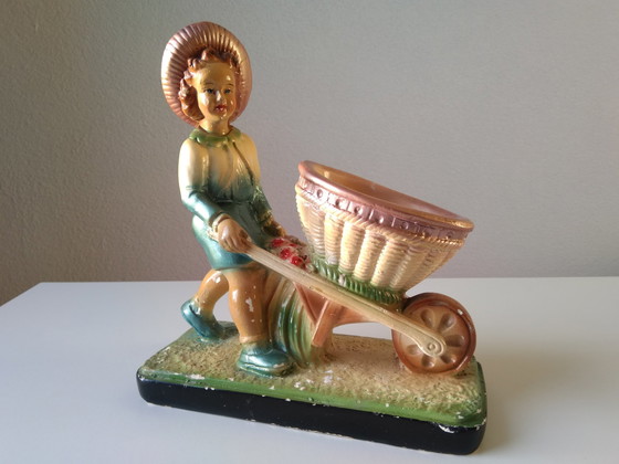 Image 1 of Arnova Art Deco Vintage Gips Statue