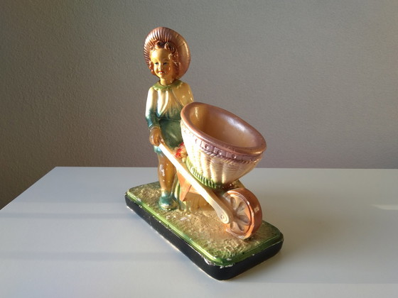 Image 1 of Arnova Art Deco Vintage Gips Statue