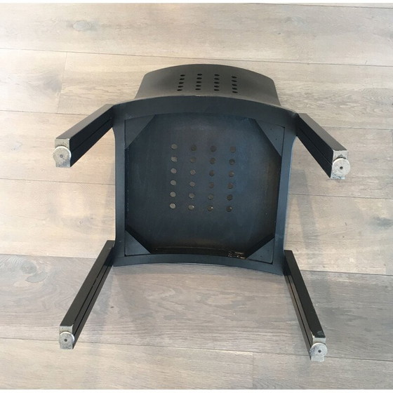 Image 1 of Satz von 6 Stühlen aus schwarz lackiertem Holz, 1993