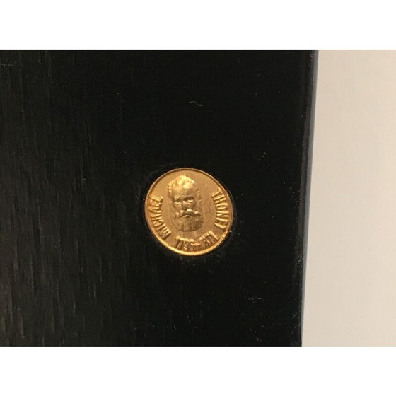 Image 1 of Satz von 6 Stühlen aus schwarz lackiertem Holz, 1993