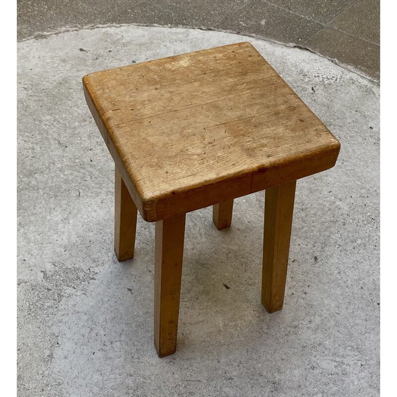 Image 1 of Vintage-Hocker, Auswahl von Charlotte Perriand für Les Arcs, 1960