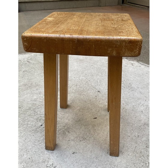 Image 1 of Vintage-Hocker, Auswahl von Charlotte Perriand für Les Arcs, 1960