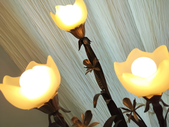 Image 1 of 1970er Italienische Stehlampe Cornstalks