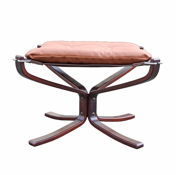 Image 1 of Falcon Sessel Und Sein Ottoman, Sigurd Ressell Für Vatne Mobler, 1970er Jahre