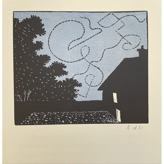 Image 1 of Alter Holzschnitt "Die Fledermaus" von François Xavier Lalanne, 2003er