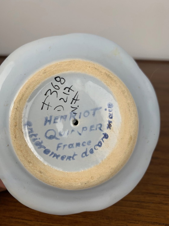 Image 1 of Henriot Eierbecher, Quimper Frankreich, handbemalt