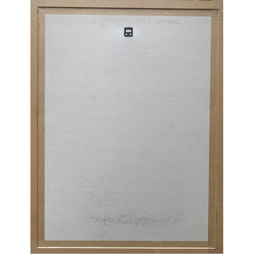 Alte Gouache auf Papier "Der König mit Schnurrbart" von Albert Chubac, 1960-1970