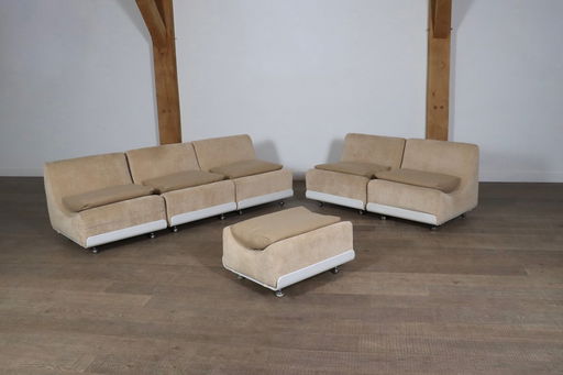 COR Orbis Modulares Sofa aus beigem Kord von Luigi Colani, 1970er Jahre