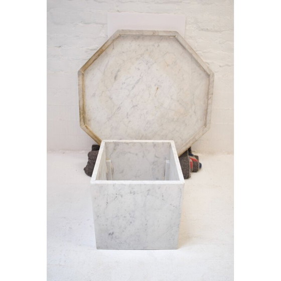 Image 1 of Achteckiger Couchtisch aus Carrara-Marmor, 1970
