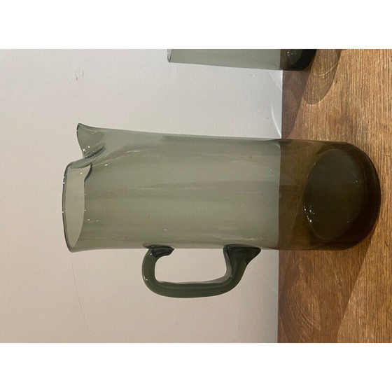 Image 1 of Orangeade-Set aus rauchgrauem Glas, 1970