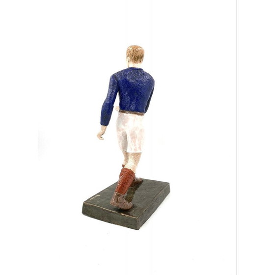 Image 1 of Paar alte Skulpturen von Rugbyspielern von Willy Wuilleumier für G.A.M, Frankreich 1940