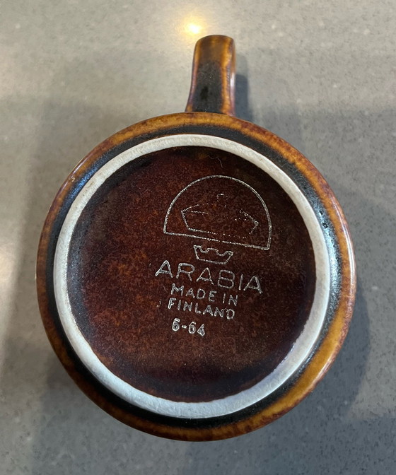 Image 1 of Arabia Ruska Teekanne mit 4 Tassen und Untertassen