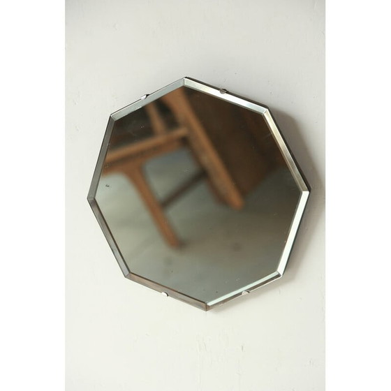 Image 1 of Sechseckiger, abgeschrägter Spiegel, Vintage, 1950