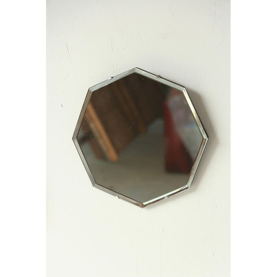 Image 1 of Sechseckiger, abgeschrägter Spiegel, Vintage, 1950