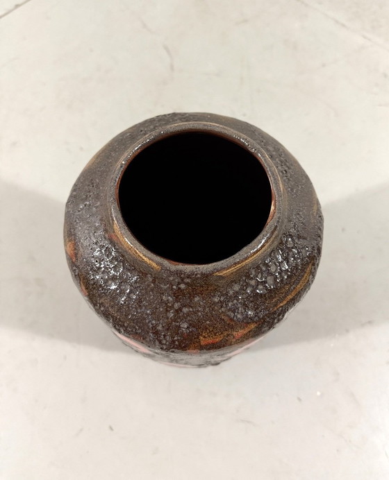 Image 1 of Fat Lava West Deutschland Keramik Boden Vase 1960'S