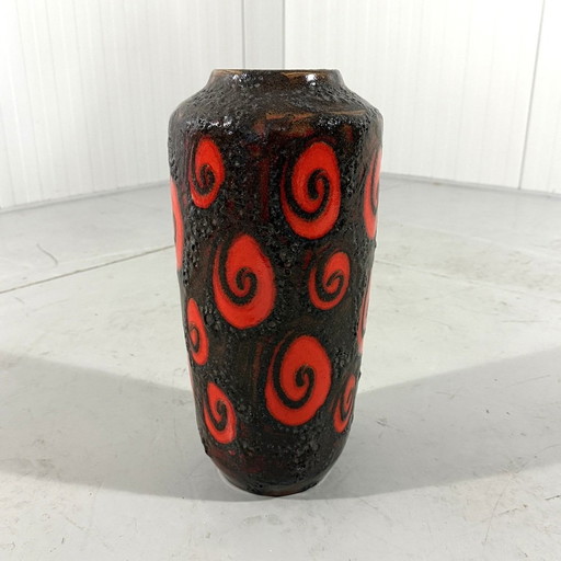 Fat Lava West Deutschland Keramik Boden Vase 1960'S
