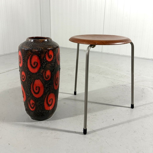 Fat Lava West Deutschland Keramik Boden Vase 1960'S