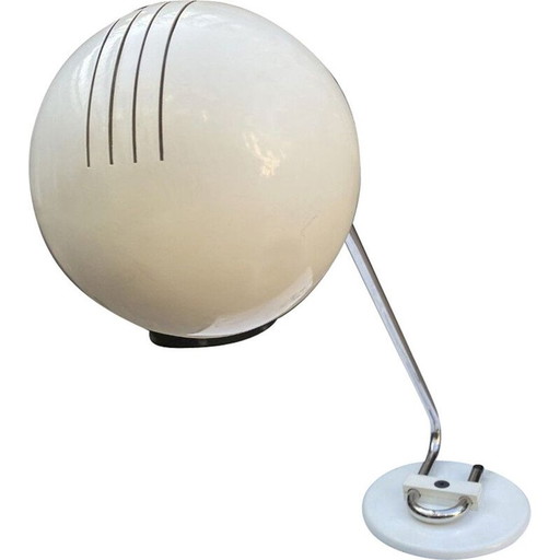 Weiße Vintage-Tischlampe von Joe Colombe, 1974