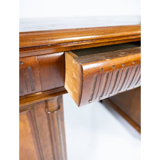 Image 1 of Großer Vintage-Schreibtisch aus Nussbaumholz 1890er Jahre