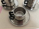 6X Casalinghi Italien Edelstahl Chrom Espressotasse & Untertasse