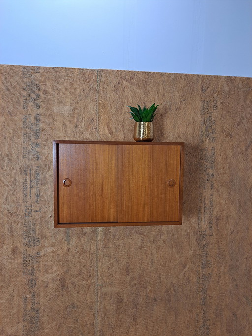 Teak Design Stahlwand System Whb mit Schrank, Wandregal