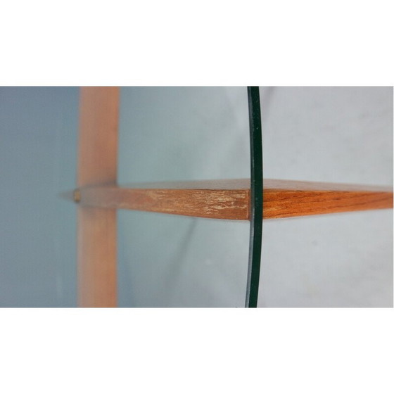 Image 1 of Vintage Couchtisch aus Eiche und Kristall von Gio Ponti für Isa Bergamo, Italien 1957