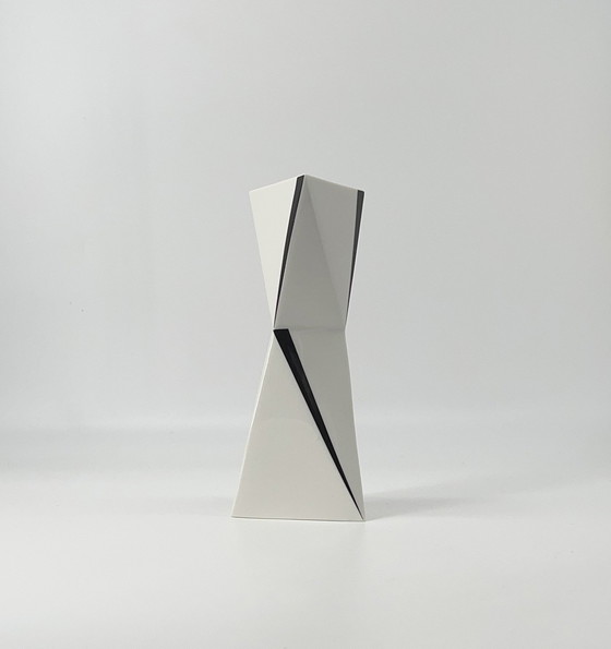 Image 1 of Österreichischen Werkstätten - Kubismus Memphis Kerzenhalter, Leuchter - Porzellan Feustel Manz Design