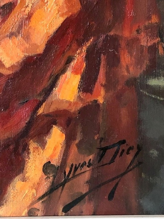 Image 1 of Yves DIEY spanischer Tänzer mit Combo 19. Jahrhundert 80x60 gerahmt