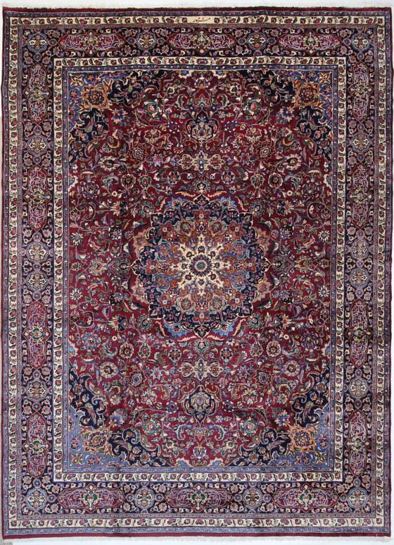 Image 1 of Original Handgeknüpfter Perserteppich Mashad 406 X 296 Cm Sehr Top Zustand Fein