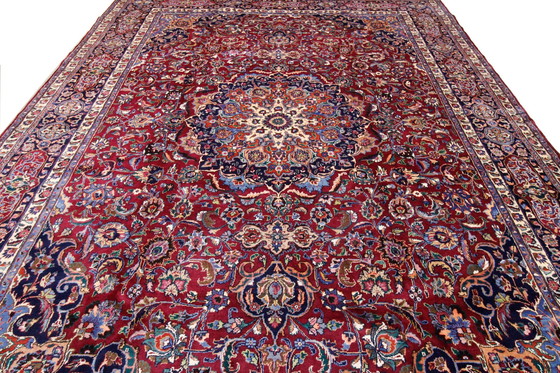 Image 1 of Original Handgeknüpfter Perserteppich Mashad 406 X 296 Cm Sehr Top Zustand Fein