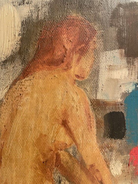 Image 1 of Ölgemälde auf Leinwand Weibliches Porträt im Atelier