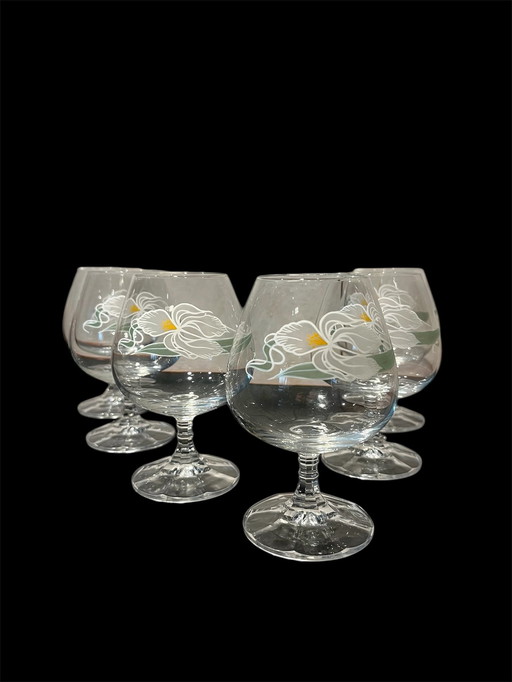 Vintage böhmischen Kristall Cognac Gläser